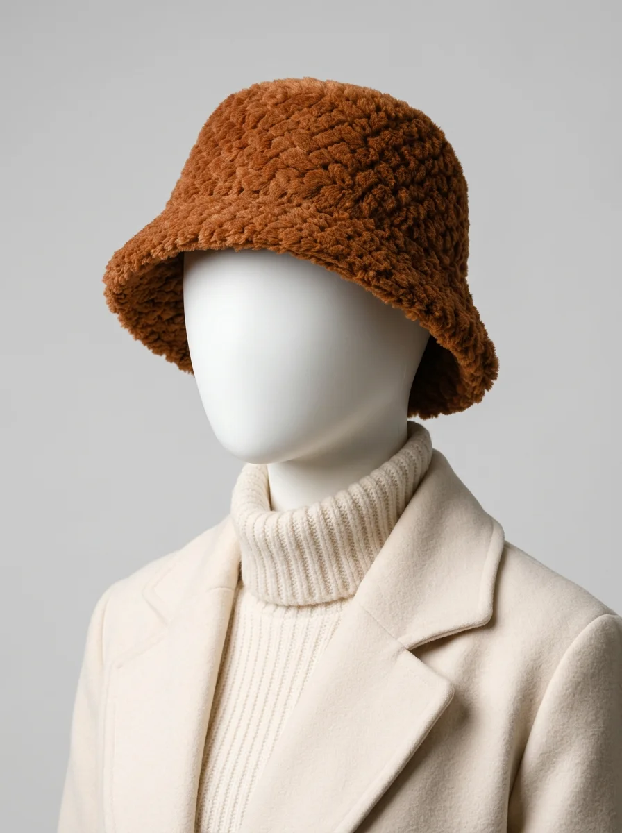 Chapeau cloche aspect fourrure hiver ajustable - Vue 10 - Chapeau cloche