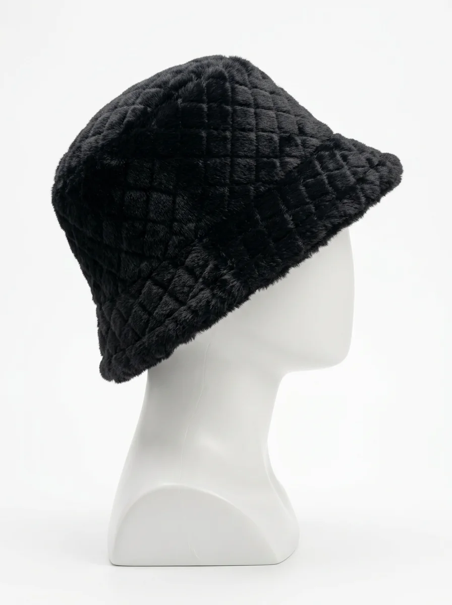Chapeau cloche aspect fourrure hiver ajustable - Vue 4 - Chapeau cloche