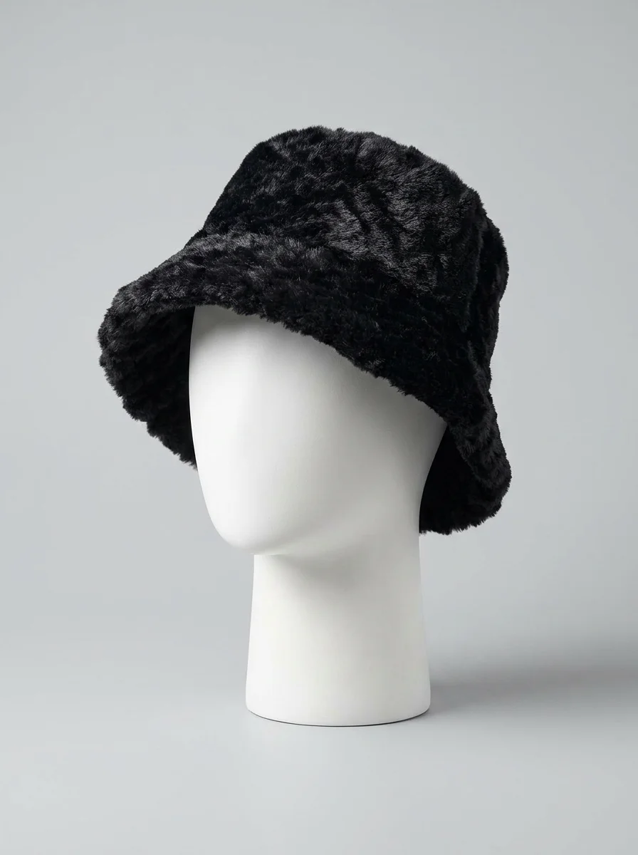 Chapeau cloche aspect fourrure hiver ajustable - Vue 7 - Chapeau cloche
