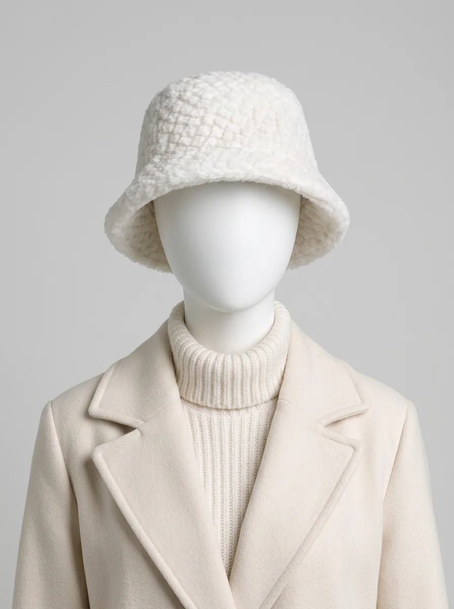 Chapeau cloche aspect fourrure hiver ajustable - Vue 8 - Chapeau cloche