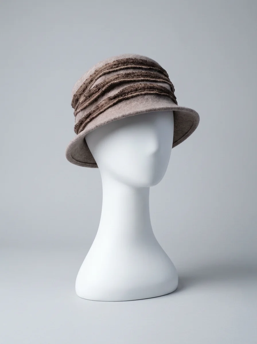 Chapeau cloche laine hiver femme chic nœud décoratif - Vue 6 - Chapeau cloche