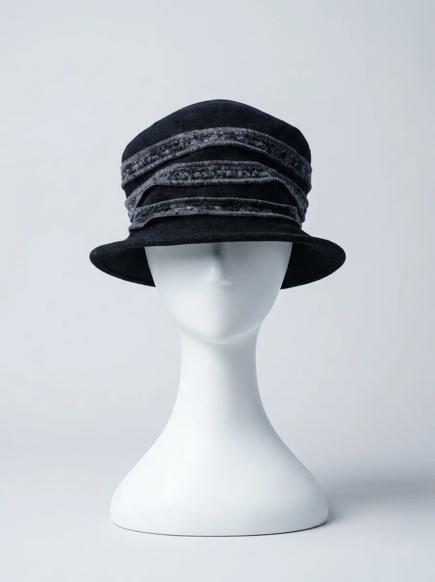 Chapeau cloche laine hiver femme chic nœud décoratif - Vue 9 - Chapeau cloche