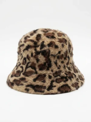 Chapeau cloche laine imprimé léopard vintage femme - Vue 1 - Chapeau cloche
