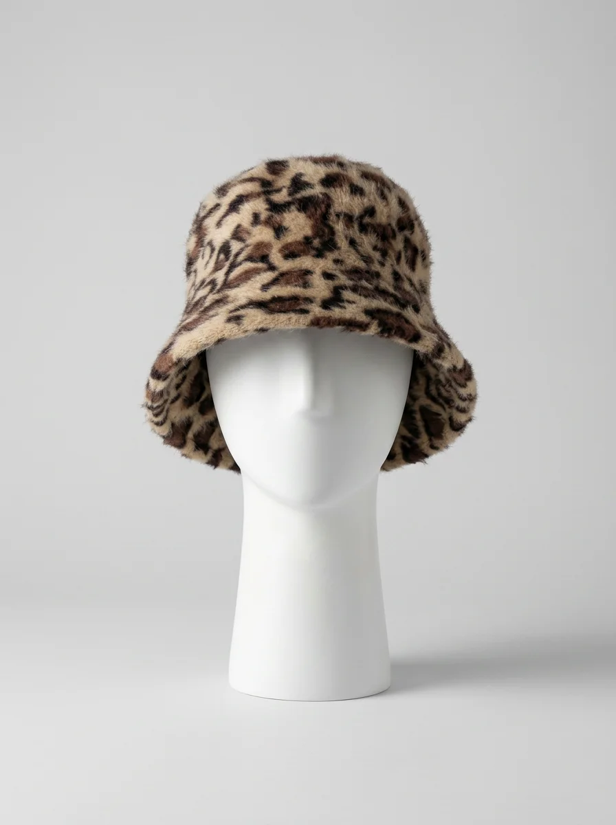 Chapeau cloche laine imprimé léopard vintage femme - Vue 4 - Chapeau cloche