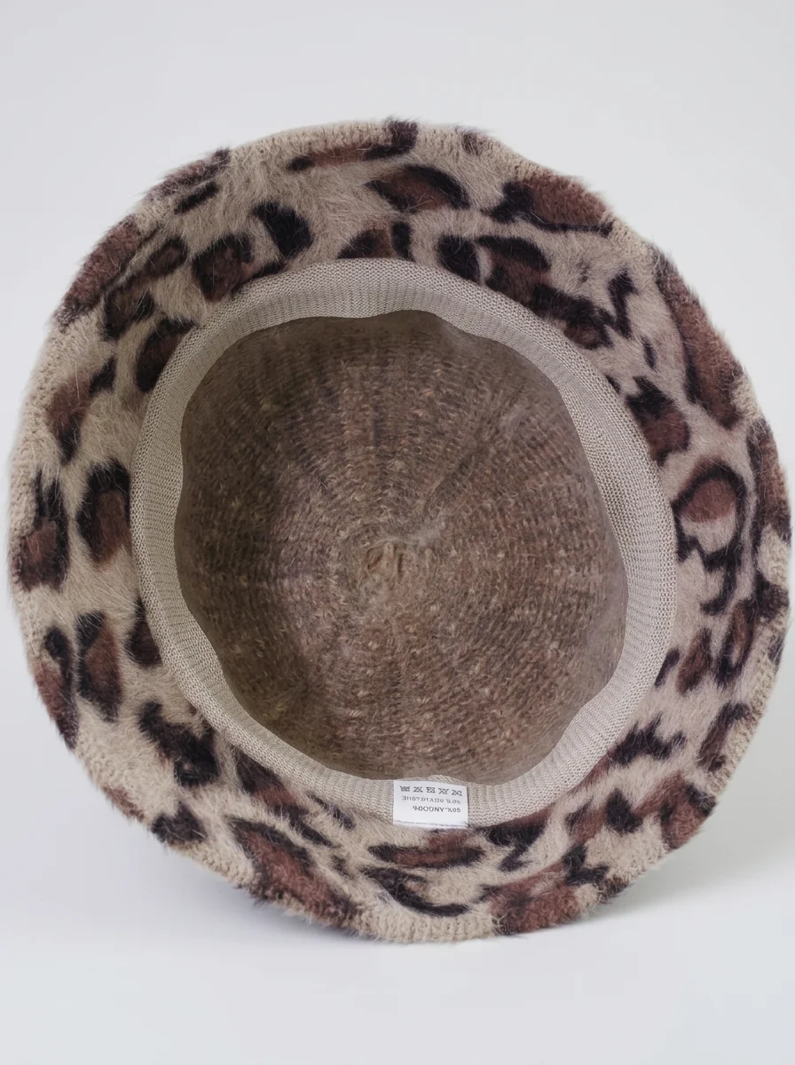 Chapeau cloche laine imprimé léopard vintage femme - Vue 5 - Chapeau cloche