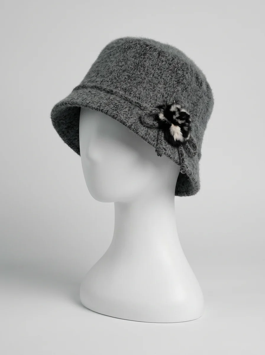 Chapeau cloche laine mélangée chic urbain femme - Vue 3 - Chapeau cloche