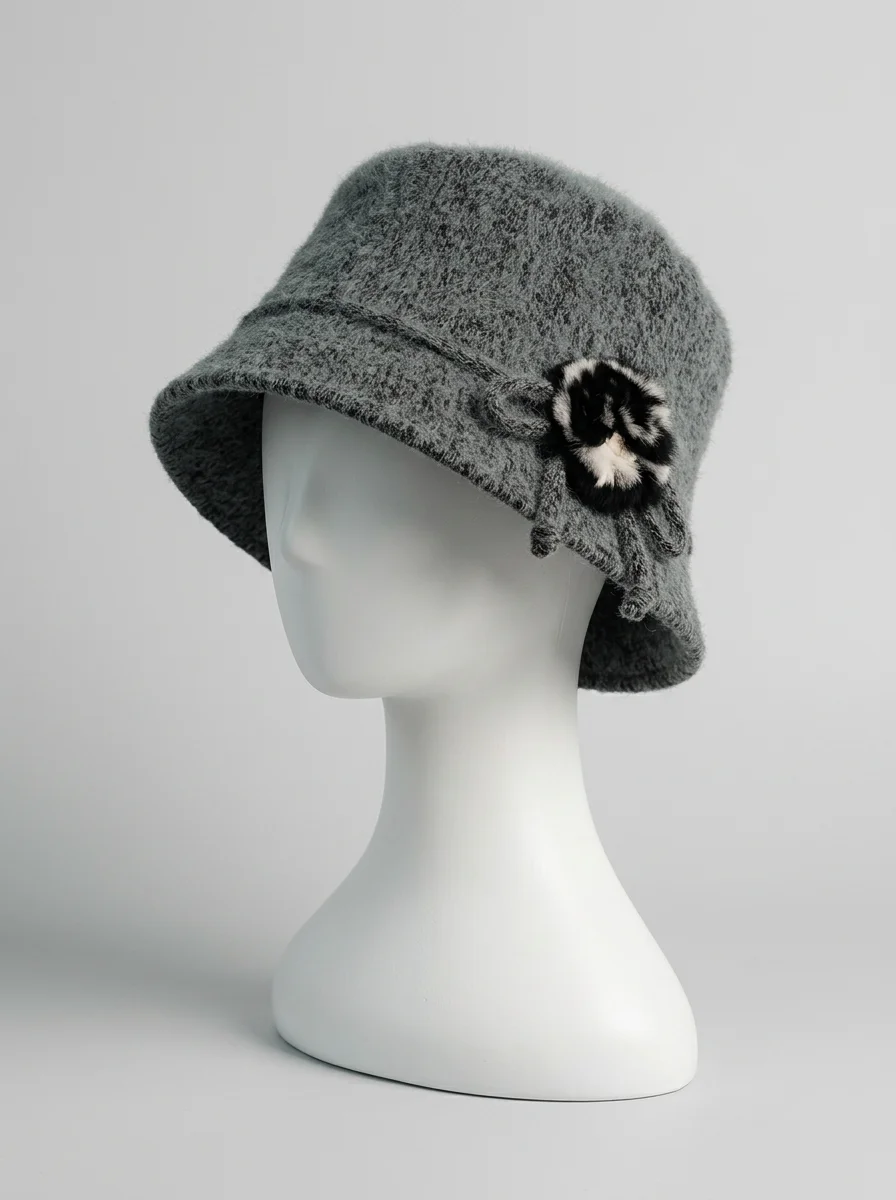Chapeau cloche laine mélangée chic urbain femme - Vue 4 - Chapeau cloche