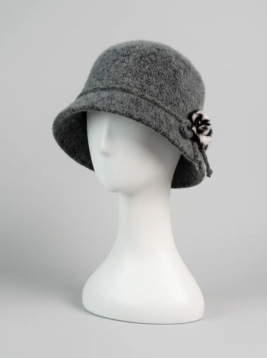 Chapeau cloche laine mélangée chic urbain femme - Vue 5 - Chapeau cloche