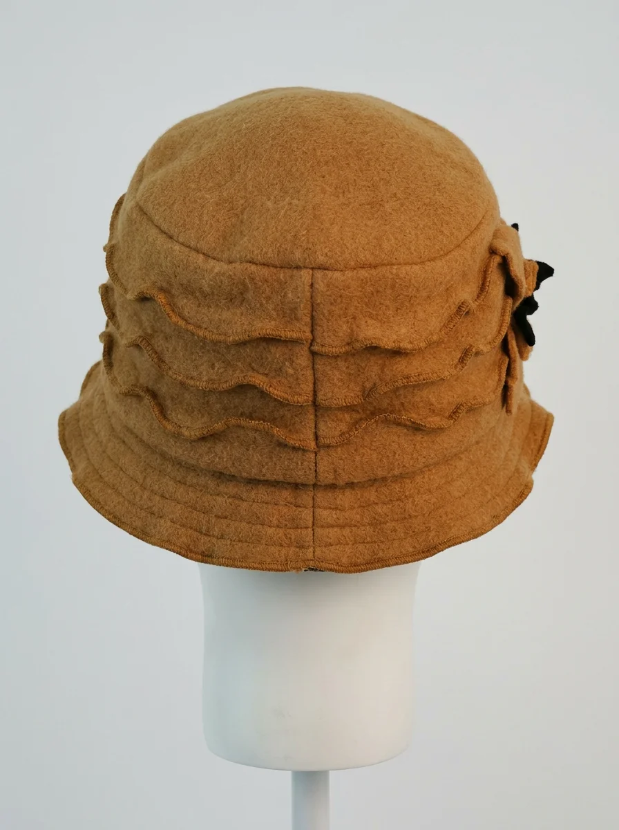 Chapeau cloche laine mélangée intérieur polaire doux - Vue 2 - Chapeau cloche
