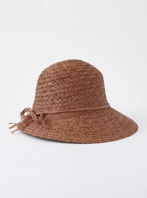 Chapeau cloche raphia ajustable style capeline femme - Vue 1 - Chapeau cloche